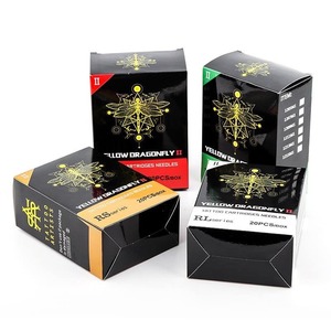 Aiguilles de tatouage jaunes en cartouche, 20 pièces, membrane à rebond doux RL RS RM M1, aiguilles jetables pour l'art corporel - Product Image 1