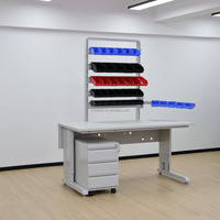 Table ESD réglable en hauteur électriquement DETALL pour la réparation de circuits imprimés, cadre en acier robuste, certifiée CE/ISO9000, garantie 5 ans