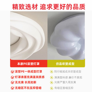 Lámpara de Techo LED de Espectro Completo Creative Cookie, Luz Cálida Romántica para Dormitorio, Estilo Nórdico, Tema Cremoso, 10-15 m² - Product Image 5