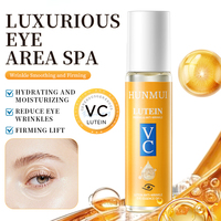 Sérum Contour des Yeux Anti-Âge et Hydratant au Lutéine et Vitamine C, à Marque Blanche OEM, avec Applicateur Roll-on pour Raffermir et Réduire les Rides