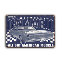 Carteles de chapa de coche Vintage impresos de 20x30cm personalizados, artesanías, placas de Metal de aceite para garaje de motocicletas para decoración de paredes