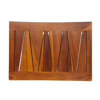 Tabouret de douche en teck avec étagère antidérapant banc de siège de bain en bois de teck de qualité supérieure pour douche intérieure entièrement assemblé organisateur de bain Spa