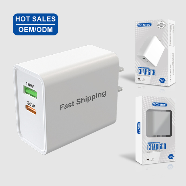 Low Price Dual Ports QC 3.0 Type c PD 20W Wall Charger Max 35w Fast Charger 20W USB Charger C for Mobile Device Charging