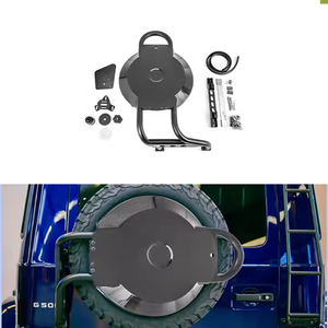 Portador de neumático de repuesto trasero de carbono seco W463 G63 <span class=keywords><strong>4x4</strong></span>, soporte de <span class=keywords><strong>rueda</strong></span> de 20 pulgadas y 22 pulgadas, cubierta de neumático <span class=keywords><strong>para</strong></span> Benz Clase G, accesorios exteriores - Product Image 2