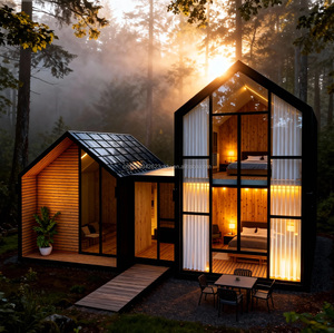 Maison préfabriquée moderne en acier, fenêtres en alliage d'aluminium, cadre en acier galvanisé, couleur et taille personnalisables - PINGUI H0170 - Product Image 2