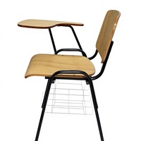 Ensembles scolaires HJ K-45, pupitre et chaise pour étudiants, table de lecture universitaire, chaises en plastique avec structure en acier, design simple