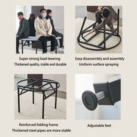 Chaise de banquet pliable empilable en métal doré pour hôtel, mariage, événement, fête, salle à manger, mobilier commercial personnalisé – Vente en gros