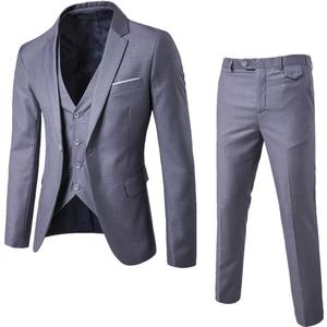 Taglie forti <span class=keywords><strong>S</strong></span>-6xl uomo 2 pezzi completo abito monopetto formale uomo sposo giacca da sposa Set di pantaloni da uomo - Product Image 6