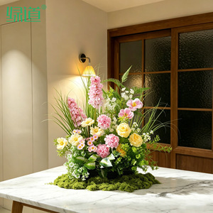 Bouquet de fleurs artificielles Greenway, roses, pivoines, marguerites, lys de la vallée en plastique pour décorations intérieures et extérieures - Product Image 3