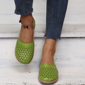 Sandales <span class=keywords><strong>compensées</strong></span> décontractées pour femmes, grande taille, en polyuréthane, style espadrille, à bout ouvert, design ajouré, couleur unie, collection été 2026, en stock transfrontalier - Product Image 3