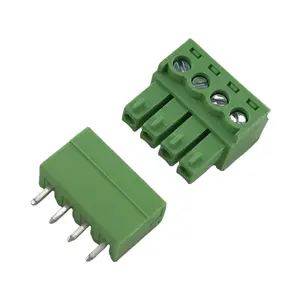 4 pin contact 3.81mm Pitch PCB terminal block male and female pluggable XK15EDGK-3.81-4P 2EDGV-3.81-4P straight angle pin