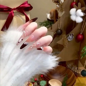 <span class=keywords><strong>Manucure</strong></span> artisanale pure et armure portable, automne et hiver vin de Noël rouge colle de gypse français armure de bataille du Nouvel An - Product Image 3