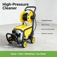 Nettoyeur haute pression électrique sur chariot SW, best-seller, avec enrouleur de tuyau, pression réglable, OEM pour les stations de lavage auto