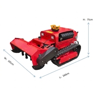 Tondeuse à gazon automotrice sur chenilles télécommandée, robuste, de qualité industrielle, à essence, avec coupe réglable, modèle 2026