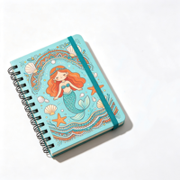 Carnet à spirale personnalisé 200 pages A5 pour la prise de notes quotidiennes, style sirène, cahier d'exercices premium pour étudiants