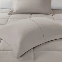 Ensemble de couette en microfibre 3 pièces, couleur unie, hiver, doux et épais, pour la maison et l'hôtel, personnalisable, vente en gros à prix réduit