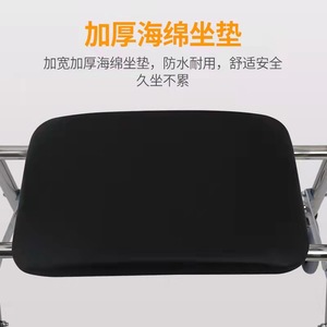 Stainless Steel Wheeled <b>Walker</b> With Seat Height Adjustable For Elderly And <b>Disabled</b> Mobility Aid - Product Image 4