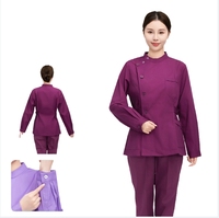 Tenue d'infirmière d'hôpital, blouses médicales unisexes en tissu sergé polyester/coton avec détection d'aiguilles pour hôpitaux et salons de beauté