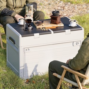 Multifunctional Outdoor <b>Camping</b> <b>Storage</b> <b>Box</b> 50L 60L Foldable With Lid For Clothes Blankets Toys - Product Image 1