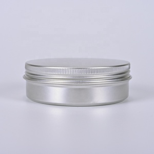Pot rond en aluminium argenté de 120 ml avec couvercle à vis, 120 g, 4 oz, pour crème à barbe, emballage de stockage, boîtes en aluminium - Product Image 2