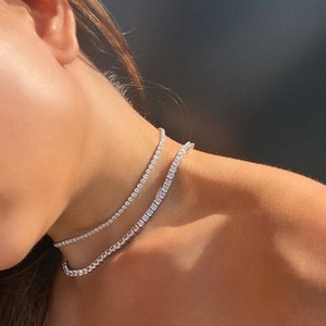 Chaîne tennis en moissanite plaquée argent de qualité supérieure, bijoux fins classiques de luxe pour femmes, cadeaux d'anniversaire, de fête - Product Image 5