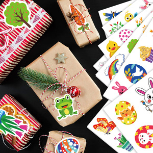 Adesivi 4 fogli di pasqua per bambini 100 pezzi fai da te simpatici adesivi per uova da <span class=keywords><strong>coniglietto</strong></span> sfuso regali di Pasqua forniture per bomboniere - Product Image 6