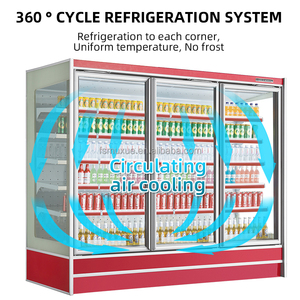 MUXUE Réfrigérateur vertical multipont de 1.2 mètres pour supermarché Réfrigérateur en verre pour lait sodas boissons fruits légumes à distance - Product Image 6