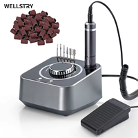 WELLSTRY 0EM/ODM Lime à ongles électrique Efile Set 40000RPM, machine à ongles avec 6 embouts, certifiée CE, forte puissance, universelle