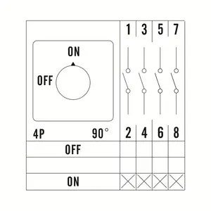 CansenスイッチLW30-32 0-1 OFF-ONロータリーカム切り替えスイッチ制御モーター溶接機オフオンスイッチ