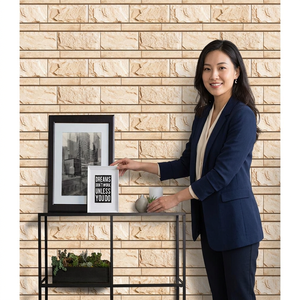 Azulejos de Pared de Cerámica con Acabado Brillante 3D Vistaar de 300x450 mm, Diseño Japonés, Aspecto de Ladrillo de Piedra, Resistentes al Desgaste, Antideslizantes, para Uso en Interiores - Product Image 4