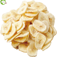 Collations sucrées saines frites sous vide VF croustillantes chips de banane séchées en vrac prêt à manger