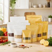 Sacs à café en papier kraft durables avec logo personnalisé et valve de dégazage, impression numérique pour l'emballage alimentaire de café, gâteaux, sucre, riz
