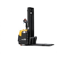 Gerbeur électrique de type Standon 1,5t 2t avec plusieurs options de mise à niveau, fourches allongées, jambes larges, grandes roues, couleur personnalisable disponible