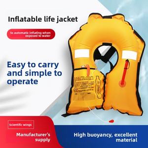 Chaleco Salvavidas Inflable Portátil de Tela Oxford para Adultos y Niños, Flotabilidad de Espuma EPE, Artefacto de Autorescate, Inflado Manual/Automático - Product Image 4