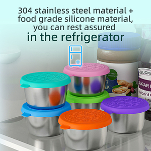 Récipients de vinaigrette réutilisables plus de sécurité alimentaire favorable à l'environnement pour tenir des vinaigrettes et d'autres sauces - Product Image 3