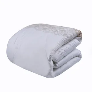 Juego de cama de tamaño King 100%, edredón de lujo de fibra de poliéster, personalizado, bordado, tamaño king