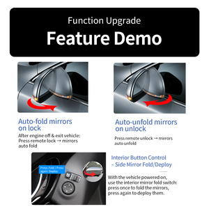Sistema di Specchietti Laterali Elettrici con Funzione di Chiusura Automatica per <span class=keywords><strong>Nissan</strong></span> <span class=keywords><strong>Qashqai</strong></span>, Retrofit di Fabbrica - Product Image 3