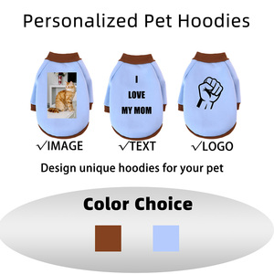 Groothandel Op Maat Luxe Modieuze Polyester Blauwbruine Hondenhoodie Met Leiband Comfortabel Geruit Hondensweatshirt Voor Huisdieren - Product Image 3