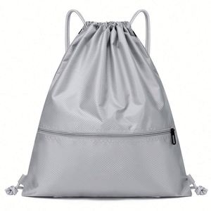 Design Custom Polyester <b>Drawstring</b> Double-shoulder <b>Drawstring</b> <b>Backpack</b> Sports and Fitness Waterproof Bag - Product Image 2
