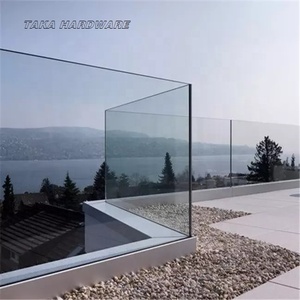 <strong>Deck</strong> <strong>Railing</strong> Frameless Balustrade Aluminum U Channel Profile Glass <strong>Railing</strong> with Led Light - Product Image 3