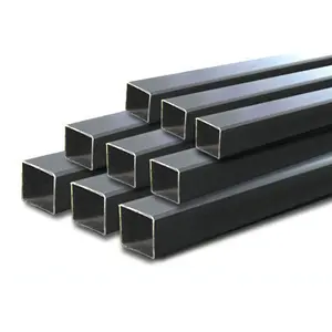 ASTM A500 tubo de acero cuadrado y rectangular negro sección hueca 40x40mm Tubo de acero cuadrado al carbono