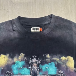 Camisetas RoughPlay con Pedrería, Ropa Masculina de Alta Gama, 100% Algodón, Camisetas Lavadas con Efecto Agua, Impresión Digital HD con Diamantes - Product Image 3