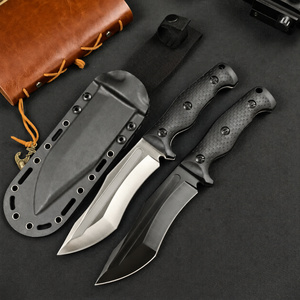 Cuchillo de caza KB Full Tang 8Cr13 de hoja fija con mango de fibra de nailon, cuchillo táctico de supervivencia para exteriores y camping con funda de fibra de vidrio. - Product Image 2