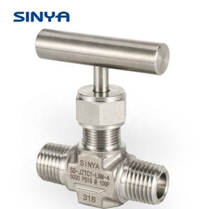 Sinya tubo 316 in acciaio inox che si adatta alle estremità valvole a spillo a doppia ghiera valvola a spillo diritta con ghiera - Product Image 5