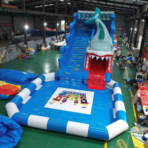 Bên cho thuê MOONWALK nhà bị trả lại trượt nước <span class=keywords><strong>Inflatable</strong></span> lâu đài trẻ em thu hút khách du lịch nhảy lâu đài với hồ bơi - Product Image 5