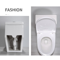 Articles sanitaires Design moderne Lavage à double chasse Wc en céramique monobloc Toilette Lavage Toilettes Salle de bains