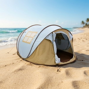 <span class=keywords><strong>Tente</strong></span> de camping automatique portable pour <span class=keywords><strong>3</strong></span>-4 personnes, imperméable, protection UV, pliable, <span class=keywords><strong>tente</strong></span> de plage pop-up en toile pour l'été en plein air - Product Image 2