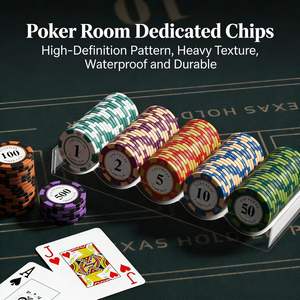Juego de 500 Fichas de Póker de Arcilla Pesada con Logotipo Personalizado en Estuche de Aluminio, Ideal para <span class=keywords><strong>Casino</strong></span>, Club, Hotel, <span class=keywords><strong>Centro</strong></span> de Juegos - Product Image 4
