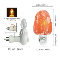Kangshun Décoration d'intérieur Purification de l'air Mini lampe murale sculptée à la main en cristal naturel du Pakistan Sel rose de l'Himalaya