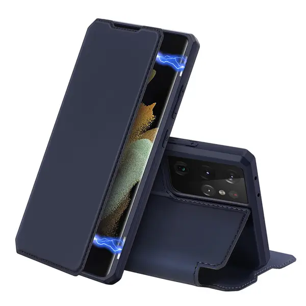 DUX DUCIS Stand Magnetic Flip Leather Cover Case For Samsung S21 Plus Ultra S20 FE S10 Note 20 A51 A71 A12 A32 A42 A52 A72 5G